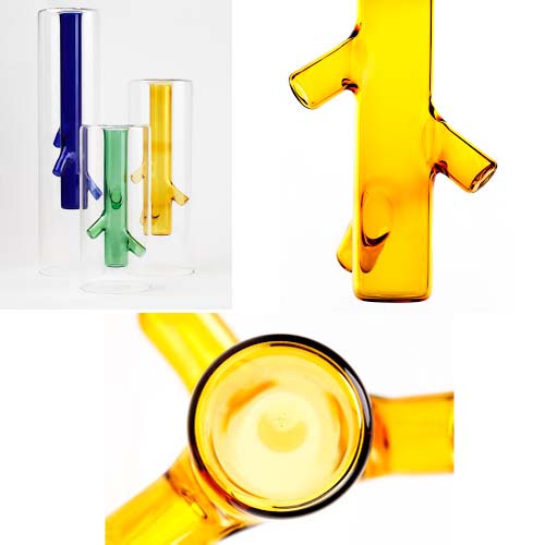 Complementi d'arredo di colore giallo: Vases Roots ideati da Giorgio Bonauguro