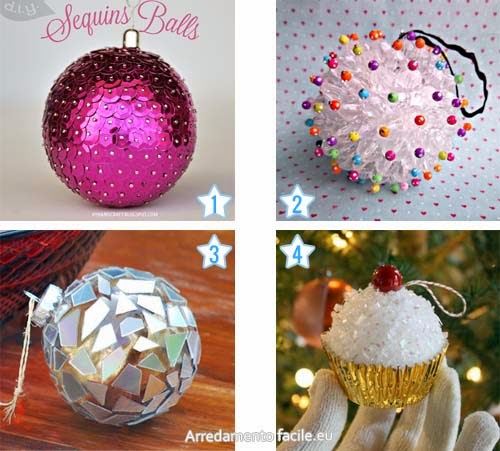 Come decorare palline in polistirolo per l'albero di Natale
