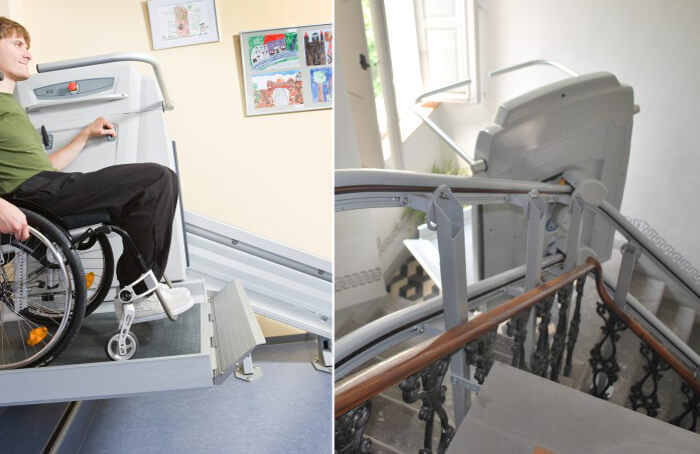 example of platform stairlifts in a home