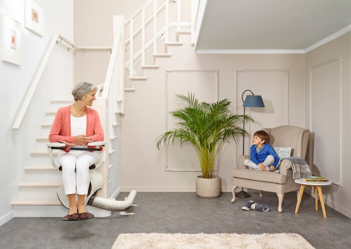 stairlift with seat for the elderly