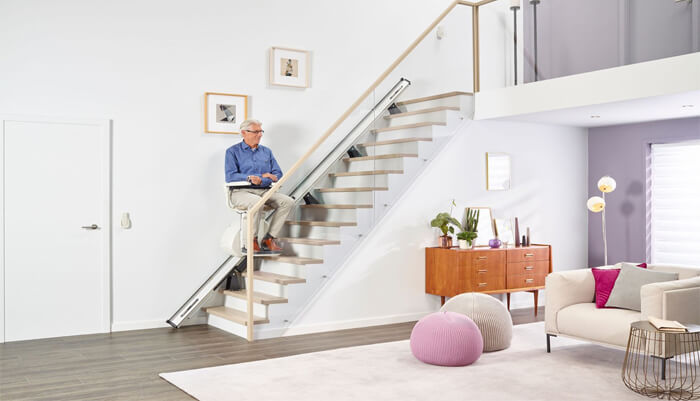 example of stairlifts in an apartment