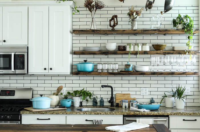 cucina con spazi ottimizzati
